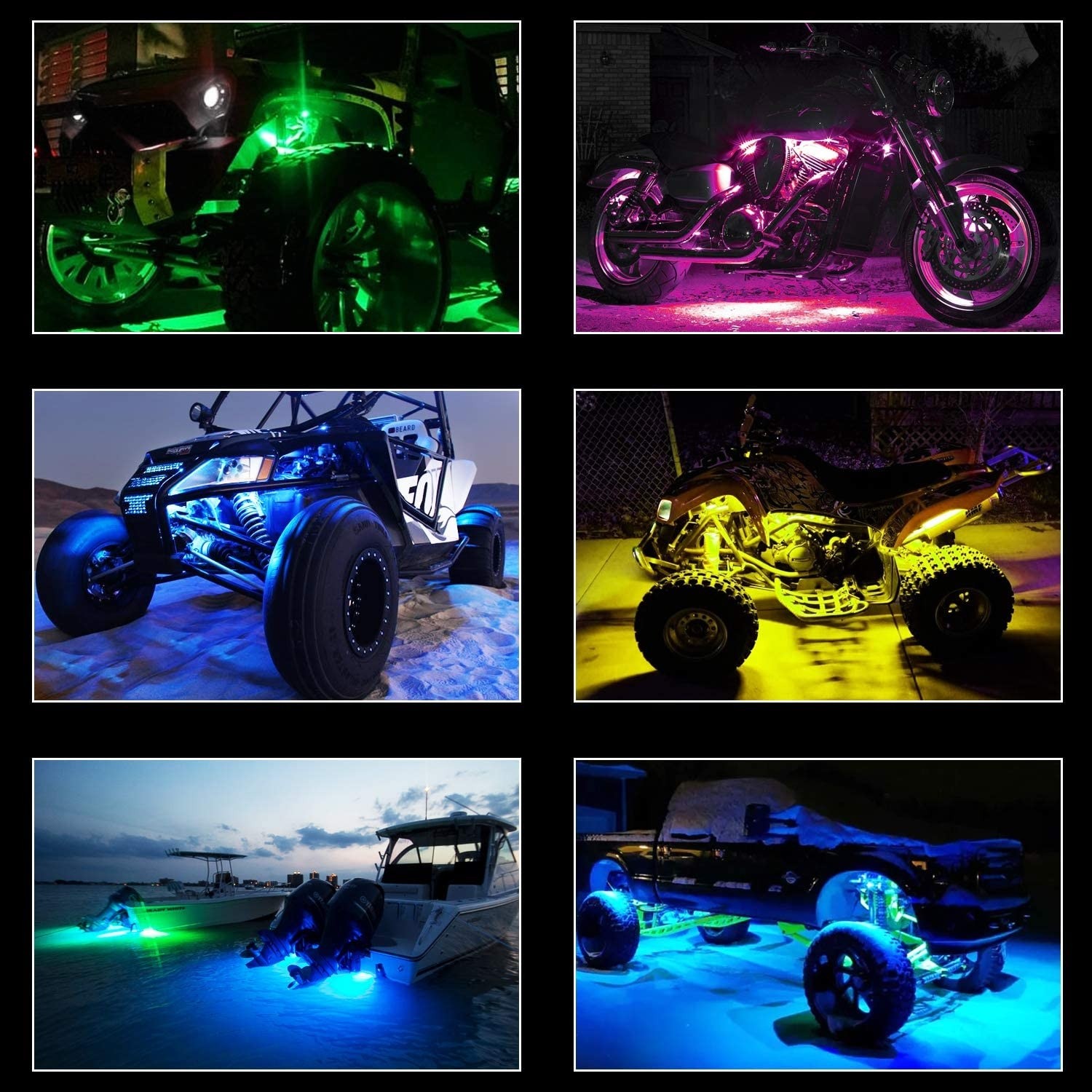 LEDMIRCY R2 RGBW LED Rock Lights Kit 8Pods for Off-Road Trucks UTV ATV SUV RZR with Bluetooth APP Control Car Multicolor Underglow Footwell Neon Lights Kit for Car with Wiring Switch Waterproof 
