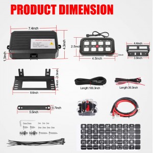  8 Gang Switch Panel, OFFROADTOWN 12V Dimmable Strobe Momentary Universal Circuit Control Box On-Off LED Switch Pod Touch Switch Box for Car Truck Pickup Jeep UTV SUV Boat 