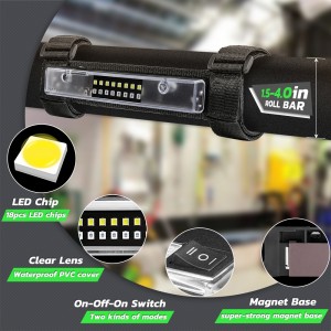 Nibright UTV Interior Dome Light Universal Roll Bar Mount LED Light Utility Roll Cage Light for UTV ATV Polaris RZR Can-Am Ranger Truck Car Off Road - White/Green