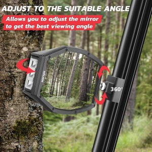 UTV Side View Mirrors, Nibright Ranger Side Mirrors Aluminum w/LED Lights Compatible with Polaris Ranger General, Can Am Defender Maverick Trail, Work with Pro-Fit Cab