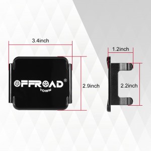 OFFROADTOWN LED Cube Lights Covers, 2PCS 3 Inch Square Offroad Light Covers Black LED Pod Covers Ditch Lights Polycarbonate Lens Protective Covers for LED Pod Light Bar Covers Fog Light Pods Covers