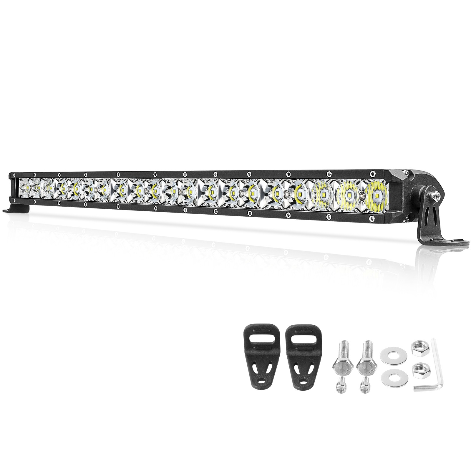 OFFROADTOWN 20 Inch LED Light Bar Single Row Off Road Lights 200W