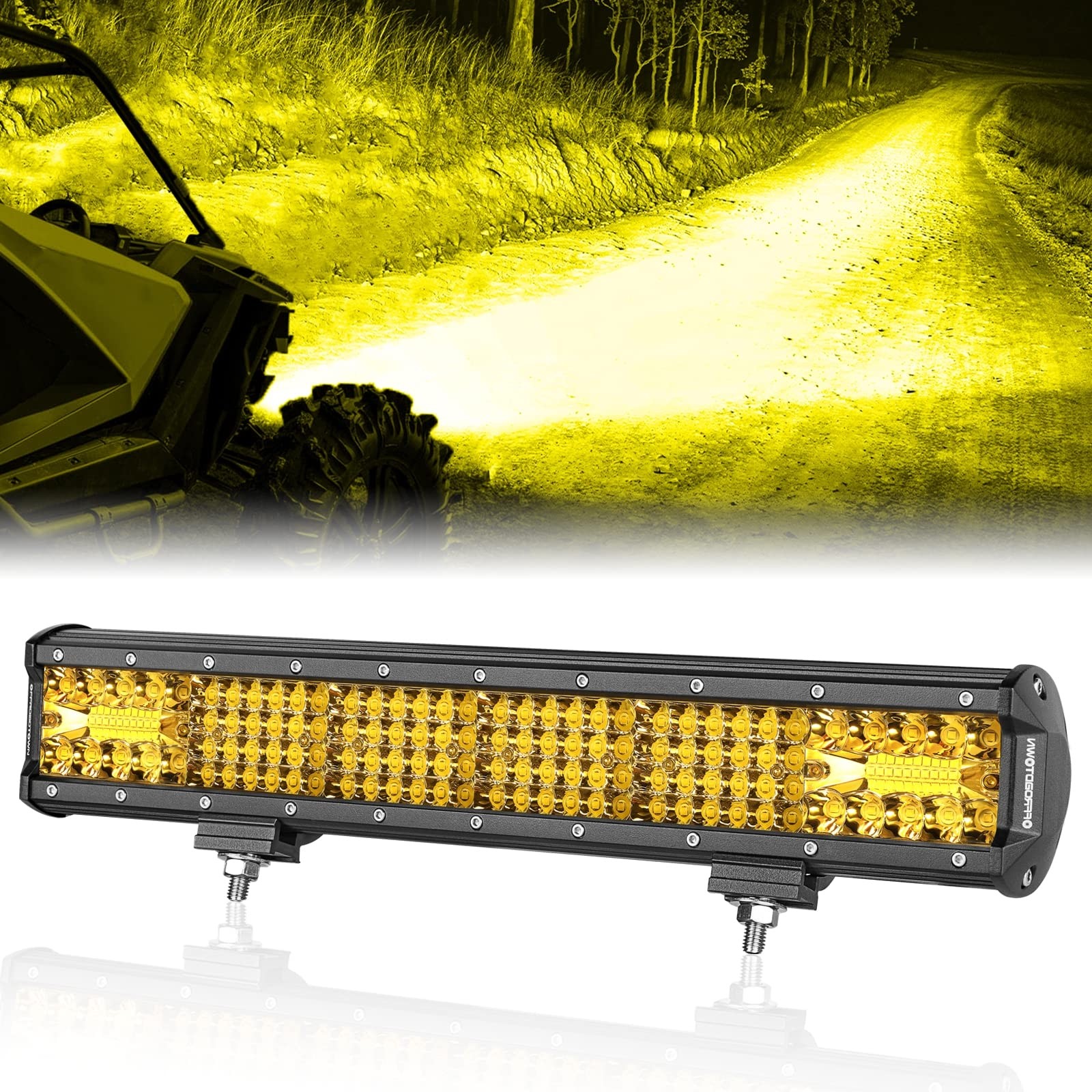 OFFROADTOWN Amber LED Light Bar, 18'' 272W LED Driving Light Spot