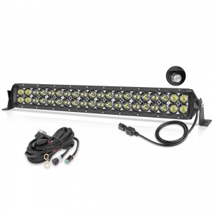  20 Inch Single Row LED Light Bar, OFFROADTOWN 100W CREE LED Light Bar Black Series LED Bar Flood Beam Off Road Driving Light Bar Slim Light Bar for UTV SUV Trucks Toyota Ford Chevy Pickup Boat 