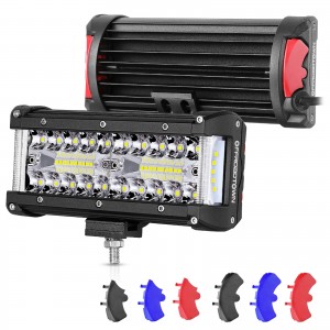 OFFROADTOWN Side Shooter LED Light Bars 2Pcs 7 Inch Spot Flood Combo LED Pods Offroad Driving Light Fog Light Work Lights Bumper Lights for Truck ATV UTV Motorcycle Jeep Pickup Boat, 2 Years Warranty 