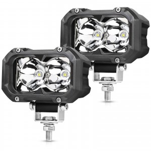 OFFROADTOWN LED Pods, 40W 2PCS 4 Inch LED Pod Lights Driving Lights Off-Road Light Pods Spot LED Fog Lights Reverse Light Backup Light LED Ditch Lights for Trucks Pickup ATV UTV SUV Off Road Boat