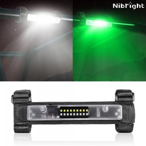 Nibright UTV Interior Dome Light Universal Roll Bar Mount LED Light Utility Roll Cage Light for UTV ATV Polaris RZR Can-Am Ranger Truck Car Off Road - White/Green