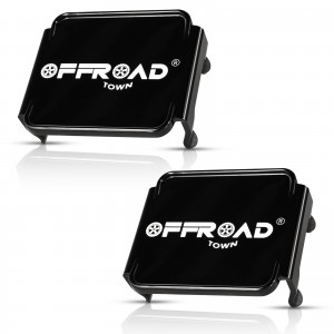 OFFROADTOWN LED Cube Lights Covers, 2PCS 3 Inch Square Offroad Light Covers Black LED Pod Covers Ditch Lights Polycarbonate Lens Protective Covers for LED Pod Light Bar Covers Fog Light Pods Covers