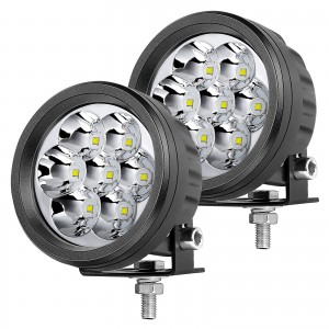 OFFROADTOWN 3.5Inch 80W Round LED Lights 2PCS Offroad Driving Lights LED Pods Light Waterproof Round LED Work Lights for Truck Pickup SUV ATV UTV Boat 4x4 Car Motorcycle 